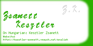 zsanett kesztler business card